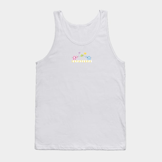 Cute elephants and baby elephant Tank Top by GULSENGUNEL